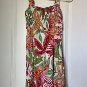 Colorful Tropical Print Dress